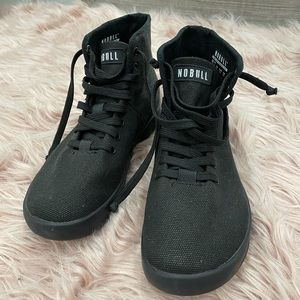 NOBULL  HIGH-TOP BLACK CANVAS TRAINER (WOMEN'S)